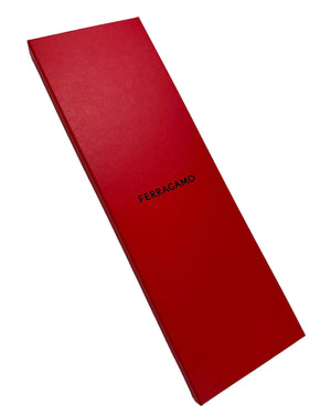 Salvatore Ferragamo Tie Navy Blue Red Gancini Pattern