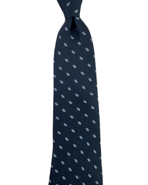Brioni Silk Tie Navy Blue Diamonds Pattern