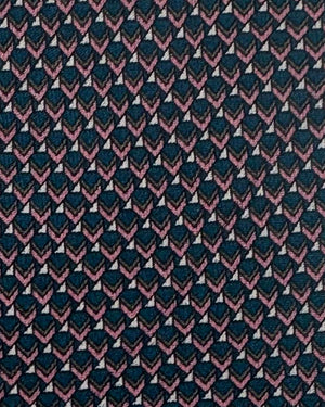 Brioni Silk Tie Midnight Blue Dust Pink Brown Silver