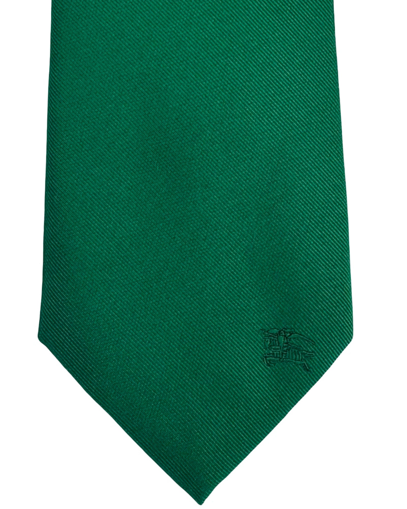 Burberry Tie Solid Bright Green Grosgrain