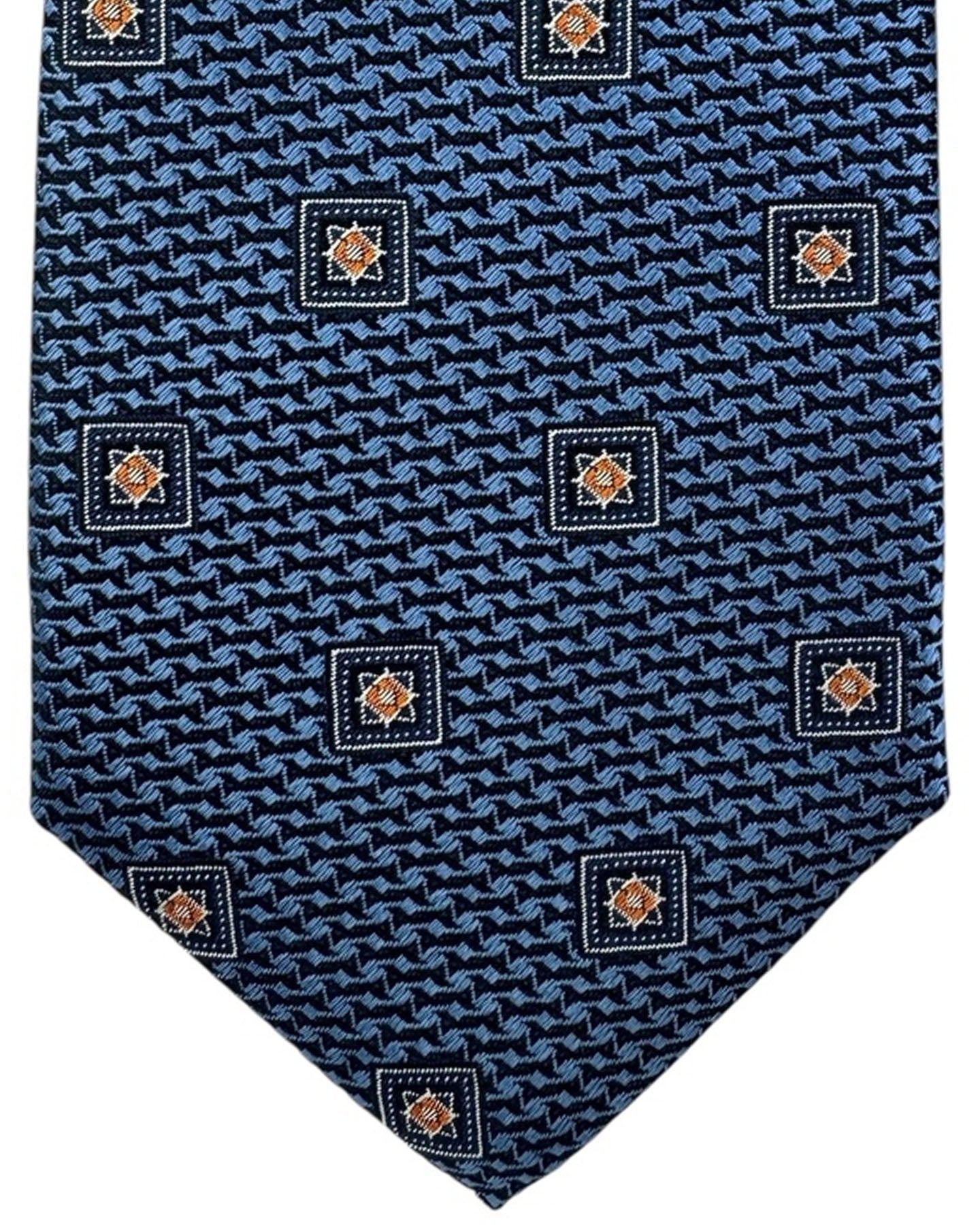 Canali Tie Blue Geometric