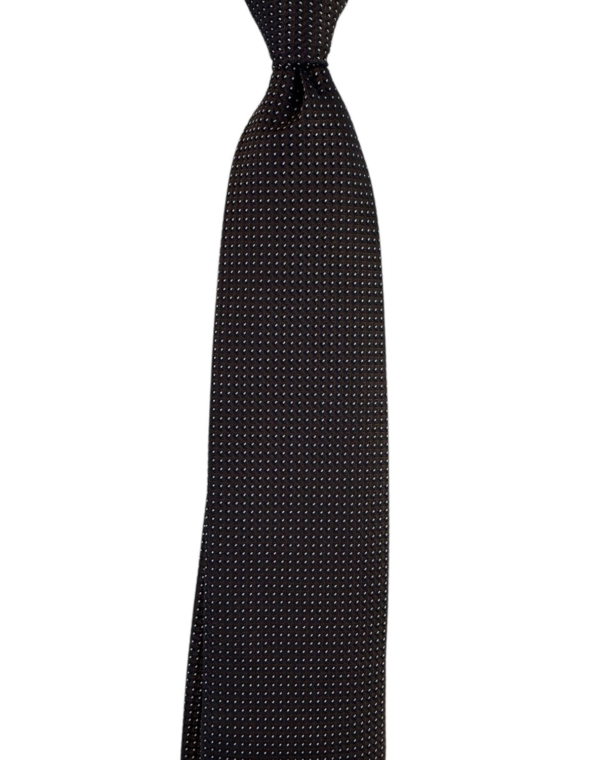 Canali Tie Chocolate Brown Mini Dot