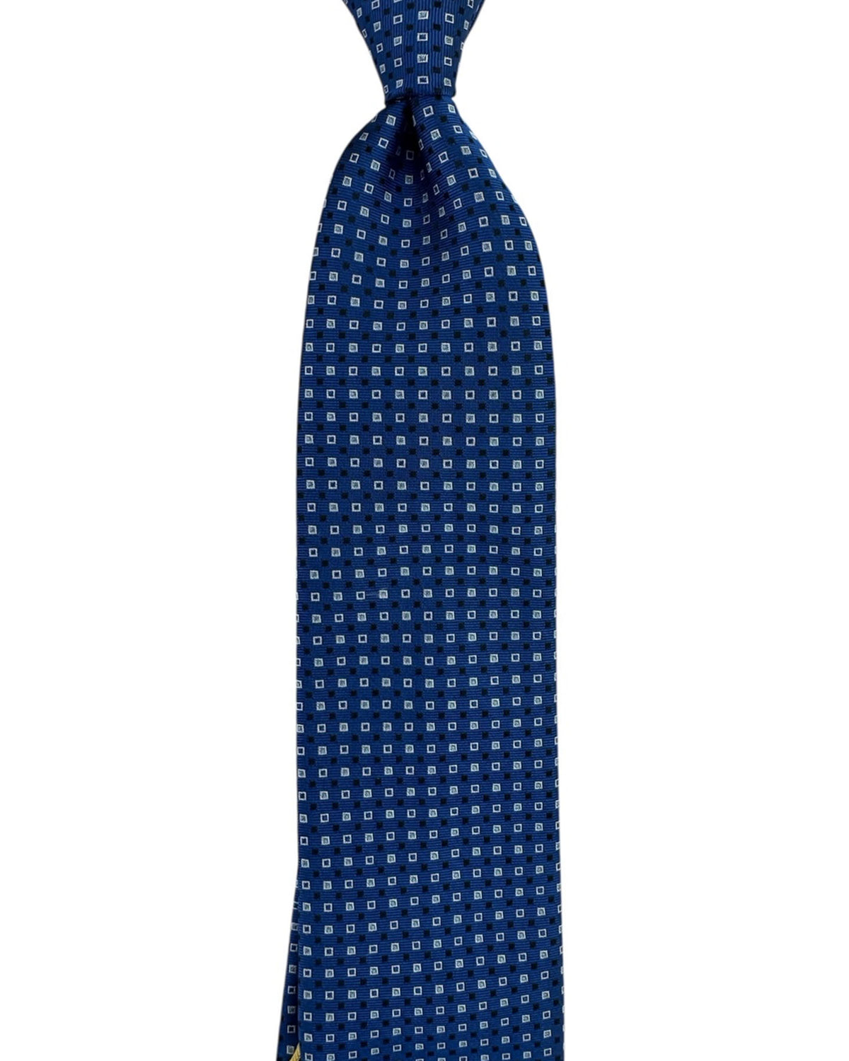 Canali Tie Royal Blue Square Dot Grid