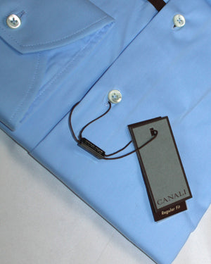 Canali Dress Shirt Medium Blue - Regular Fit