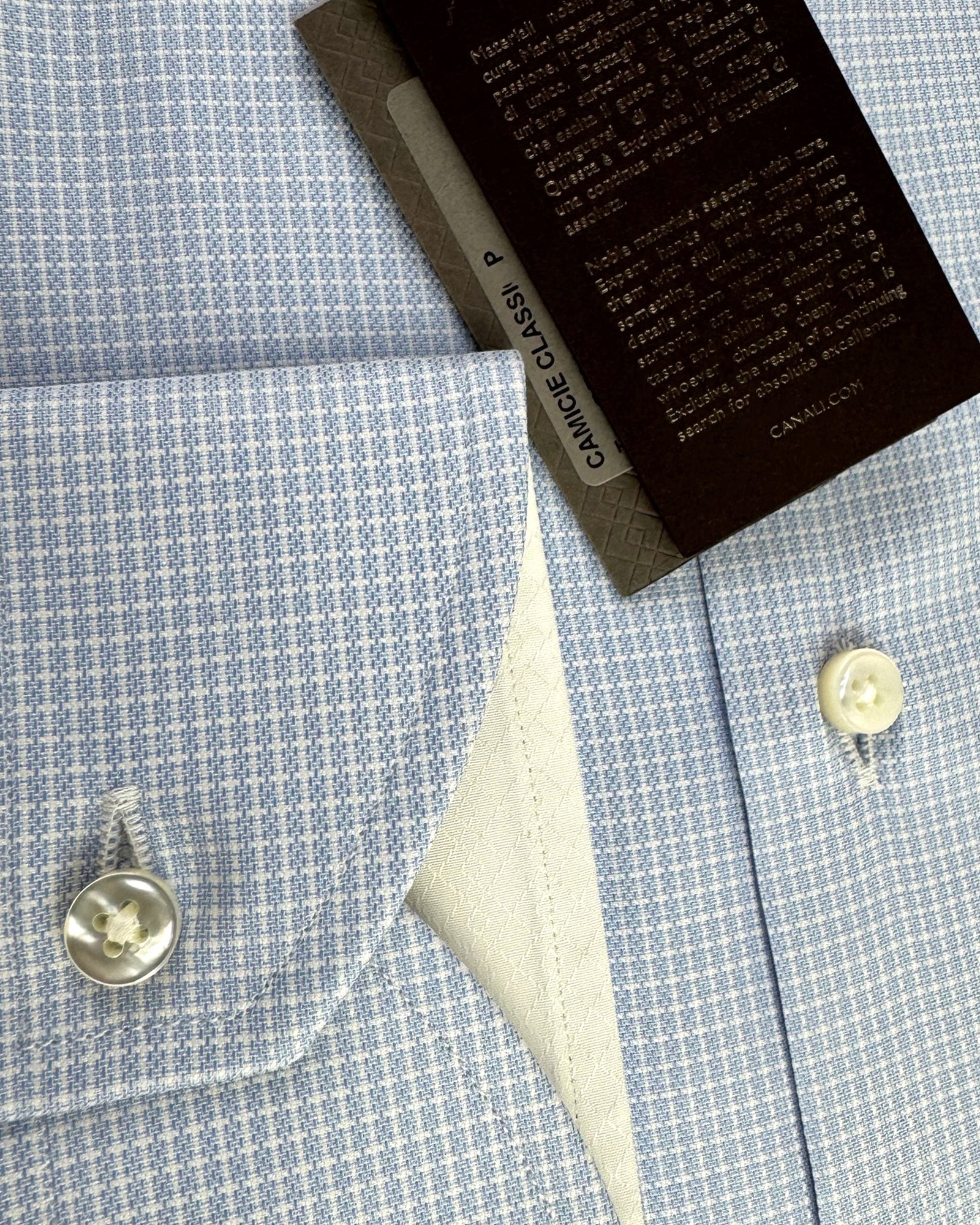 Exclusive Shirt Canali Dress Shirt Blue White Check