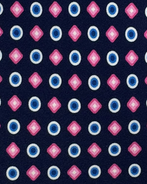 Church's Tie Navy Pink Geometric SALE