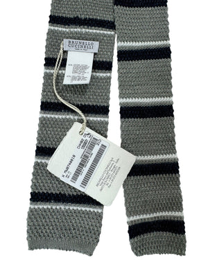 Brunello Cucinelli designer Square End Knitted Tie 