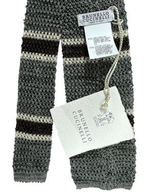 Brunello Cucinelli designer Square End Knitted Tie 