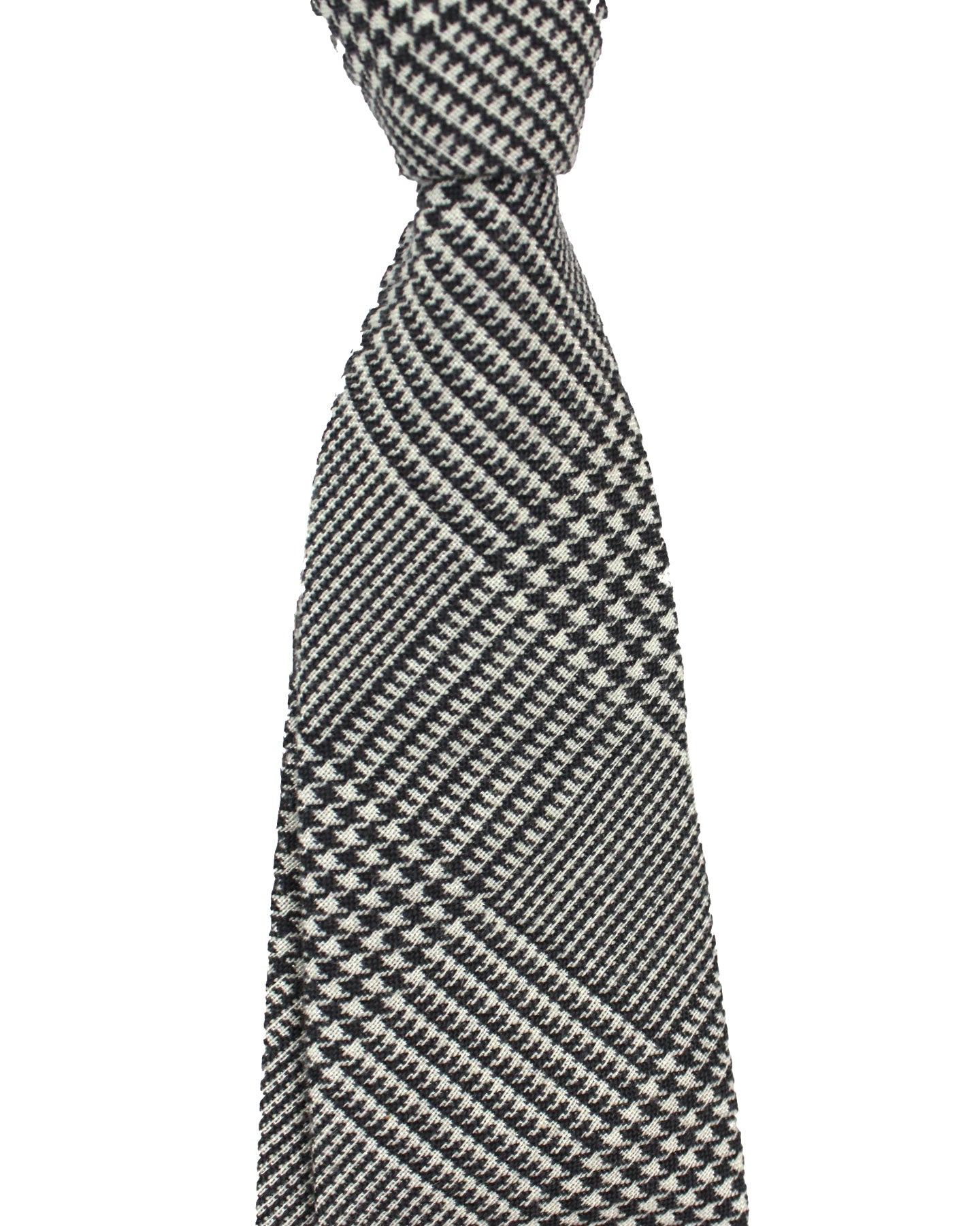 Brunello Cucinelli Tie Glen Check Plaid - Wool Silk SALE
