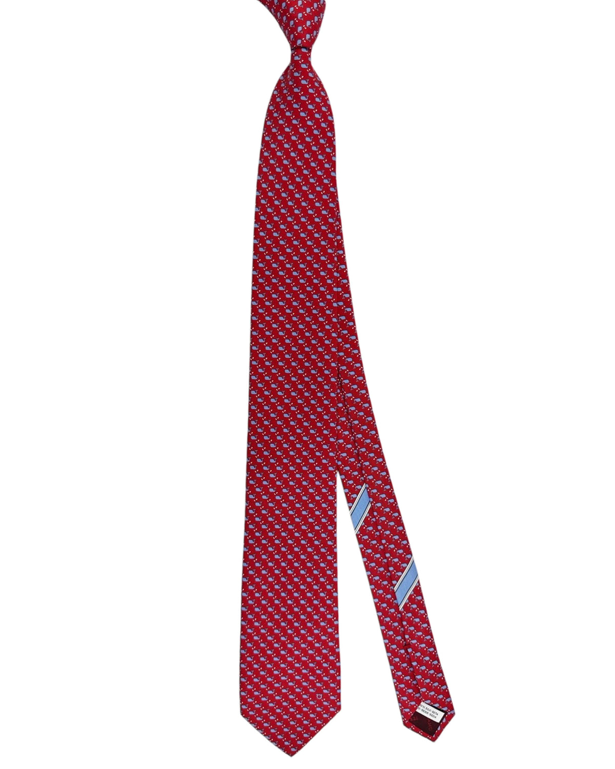 Salvatore Ferragamo Tie Red Whale Novelty Design