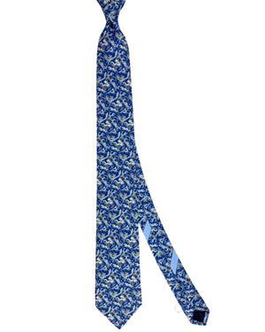 Salvatore Ferragamo Tie Midnight Blue Animal Design
