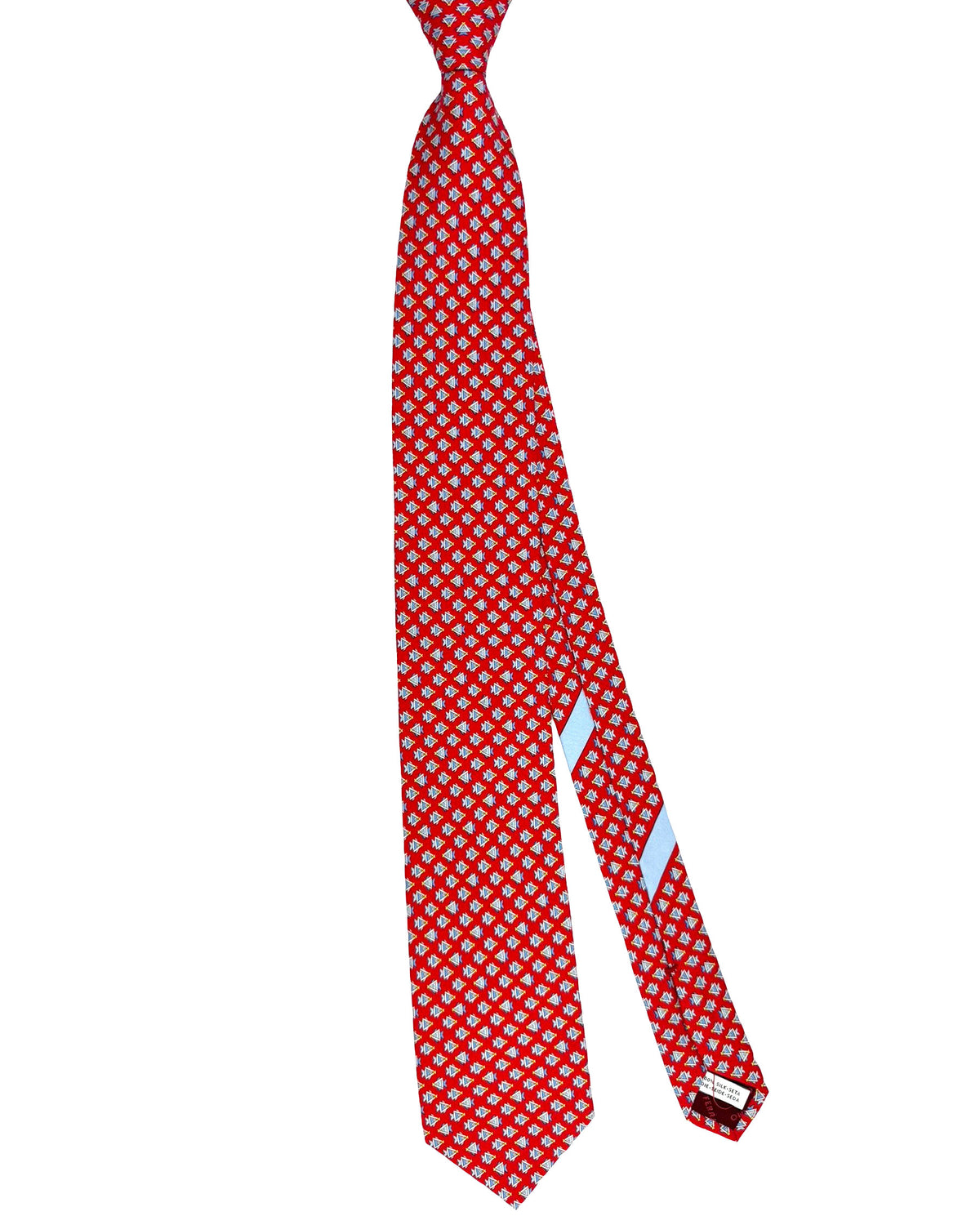 New Ferragamo Tie Red Fish Design
