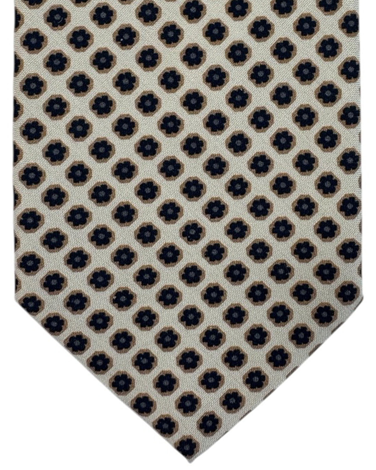 Giampaolo Tie Silver Black Camel Design - Hand Made In Italy SALE