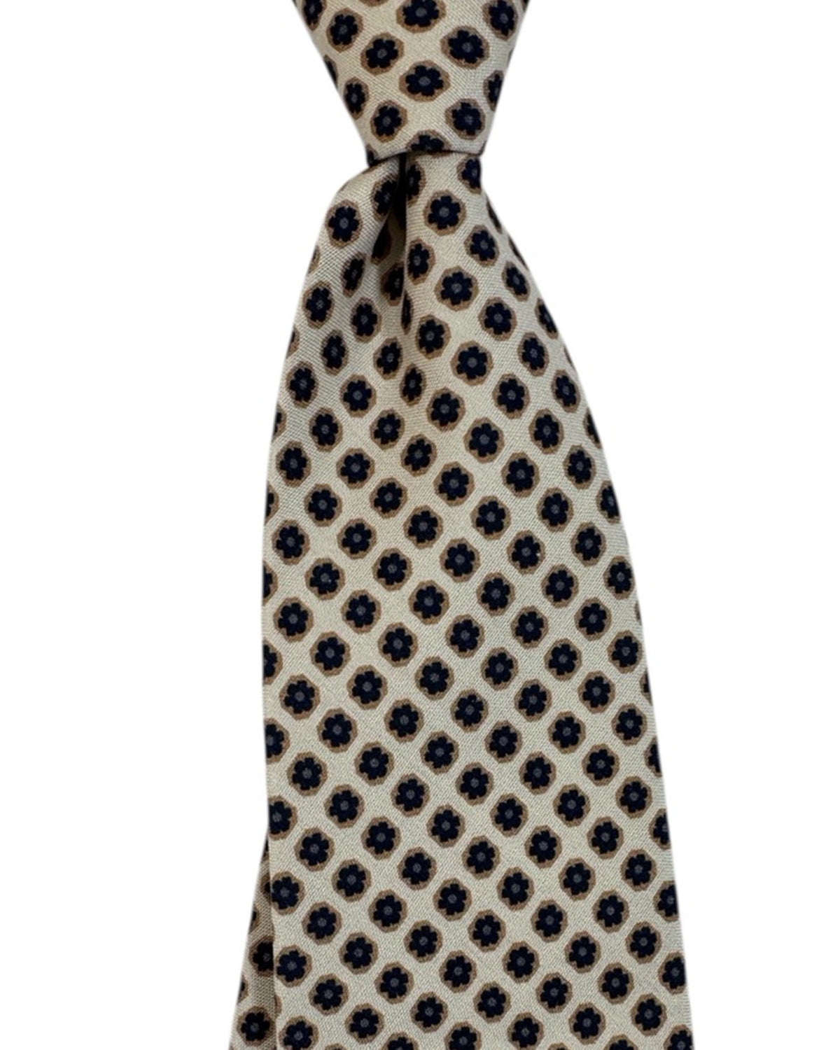 Giampaolo Tie Silver Black Camel Design - Hand Made In Italy SALE