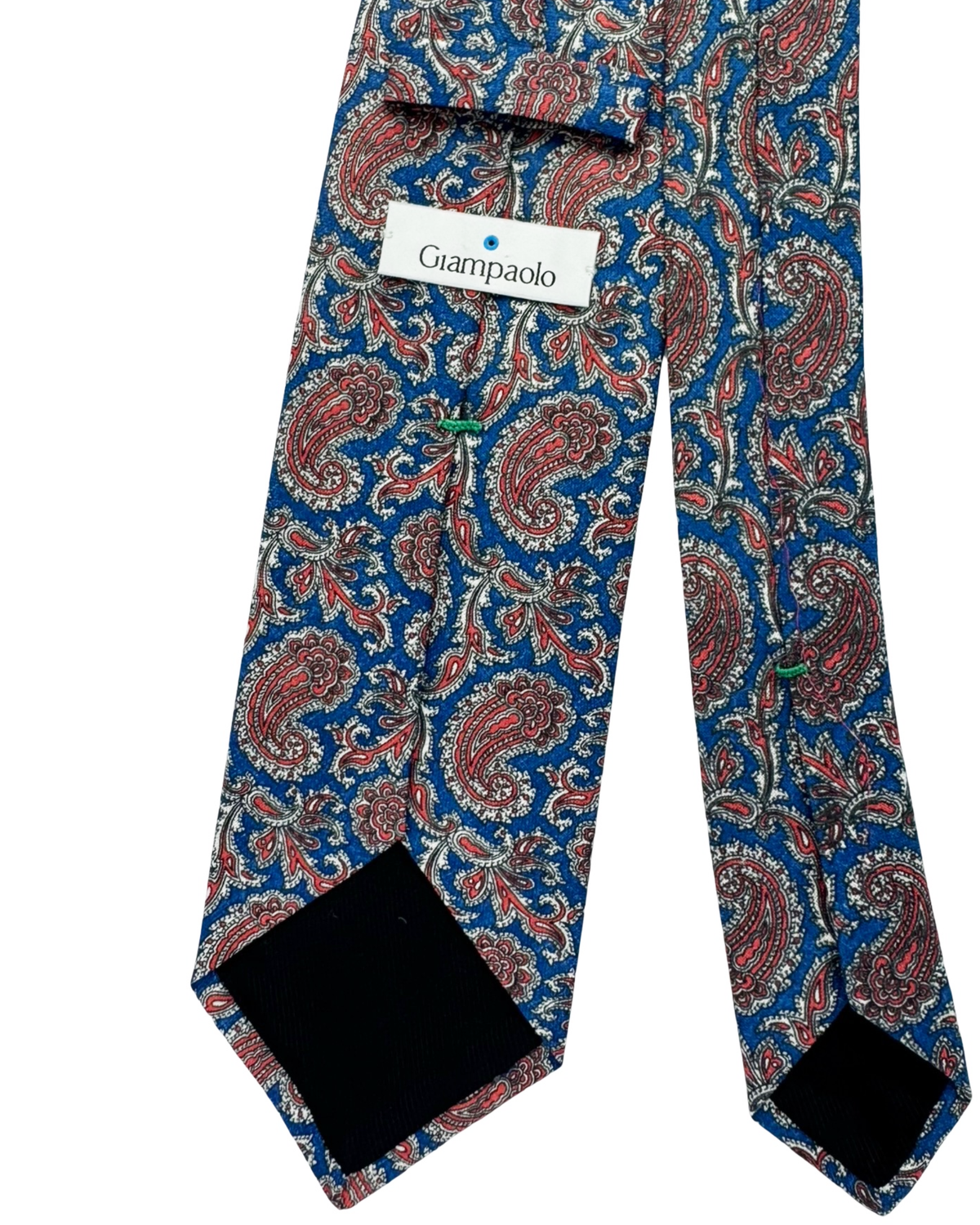 Giampaolo Silk Tie Navy Rust Brown Paisley Design SALE
