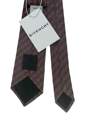 Givenchy Tie Brown Damier Design