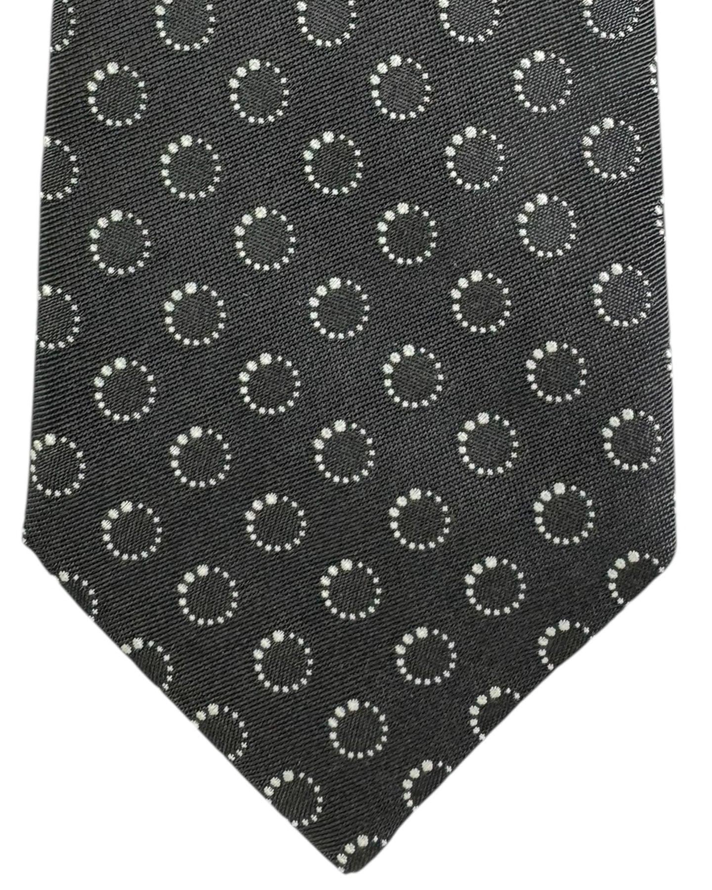 Dark Brown Silver Tie