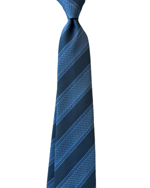 Gucci Tie Metal Blue Logo Stripes