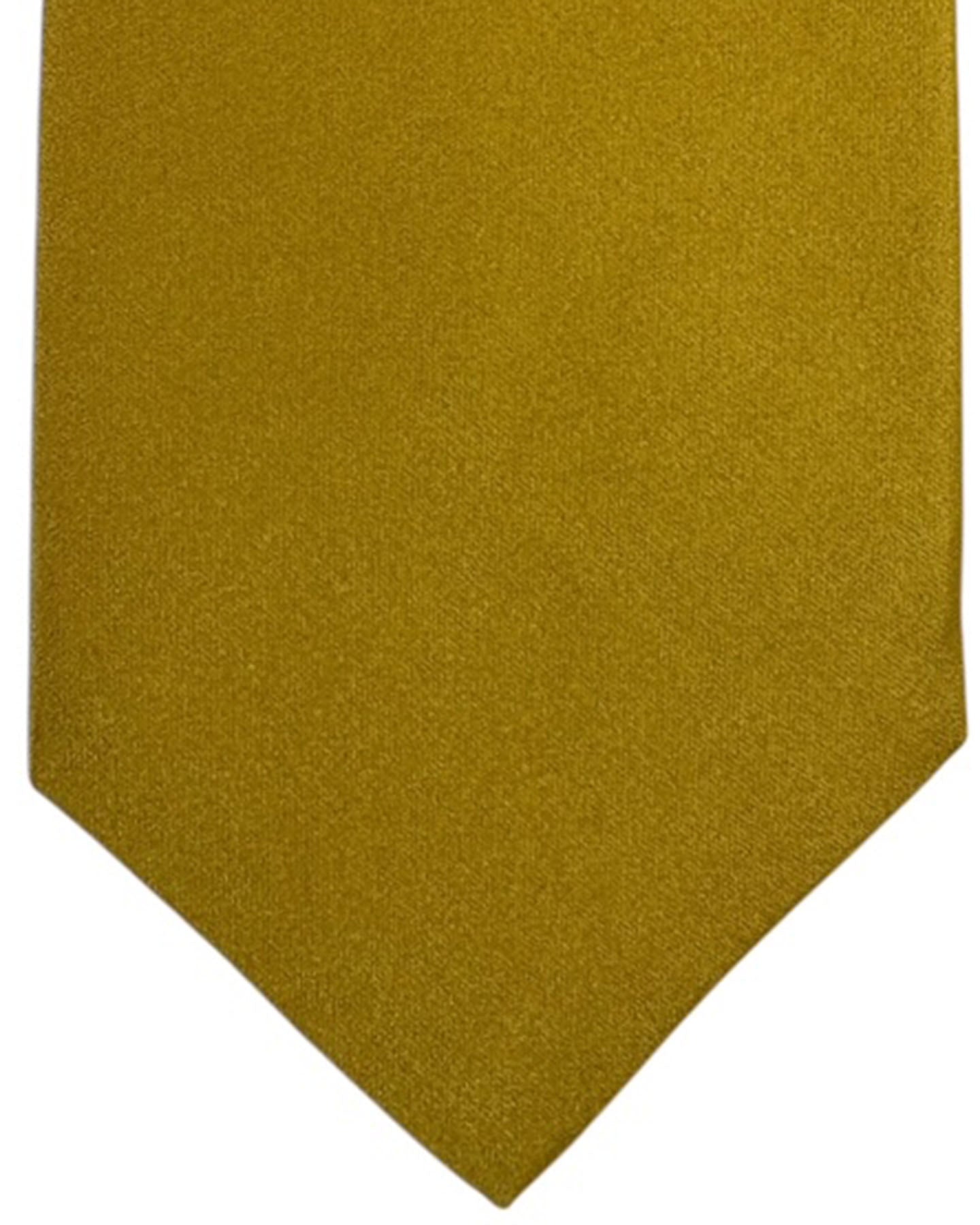 Isaia Sevenfold Tie Yellow Solid