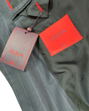 Isaia Suit Midnight Blue Pin Stripe EU 48/ US 38 SALE