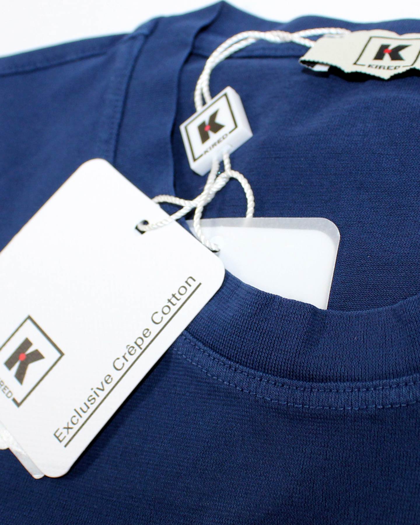 Kired Kiton T-Shirt Navy Crêpe Cotton EU 60/ 4XL SALE