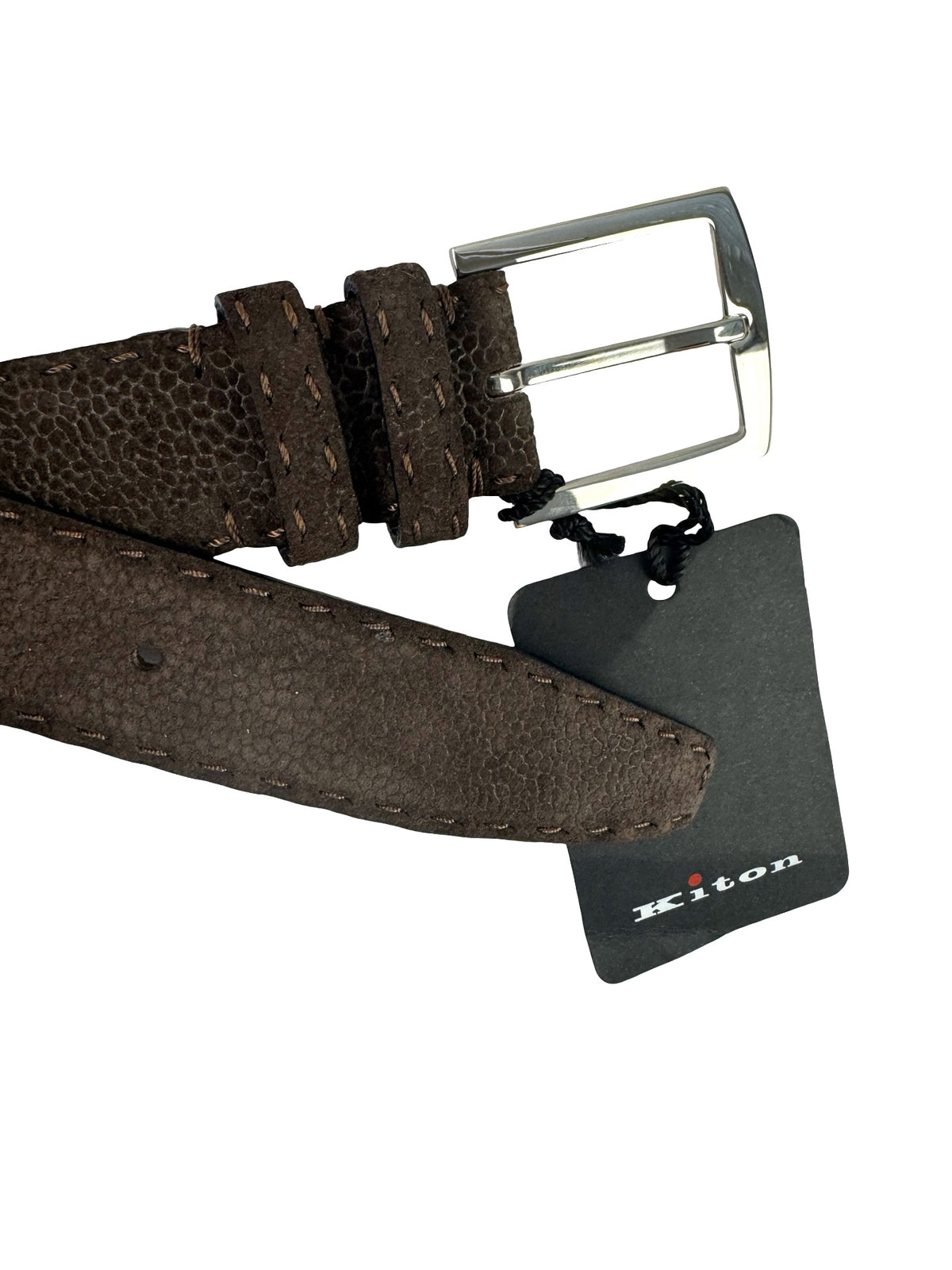 Kiton Belt Dark Brown Suede 100 / 40