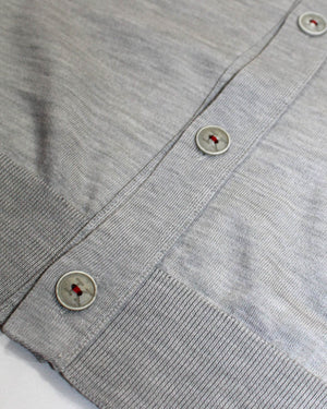 Kiton Sleeveless Cardigan Gray Button Front 