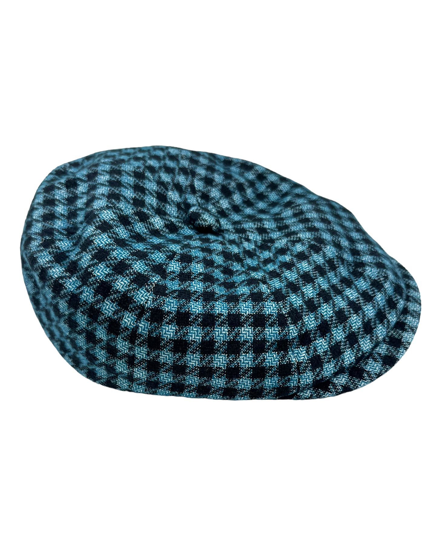 Kiton Flat Cap Cashmere Wool Aqua BlacK