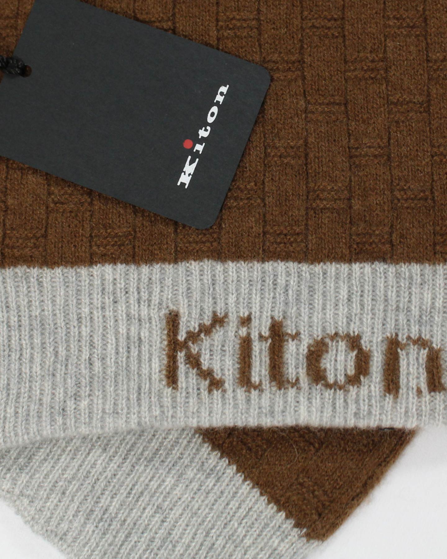 Kiton Cashmere Scarf Brown 