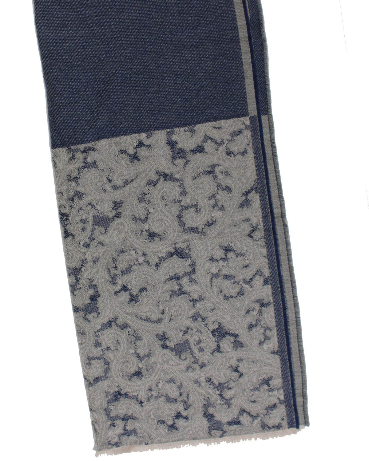 Kiton Scarf Dark Blue Gray