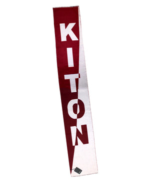 Kiton Scarf Maroon White Logo SALE