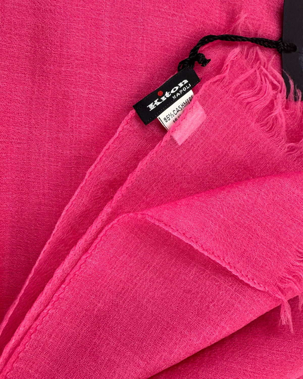 Kiton Scarf Solid Magenta -
