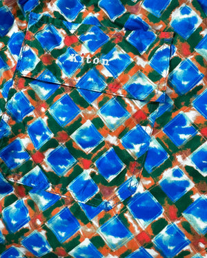 iton Royal Blue Brown Green Design 