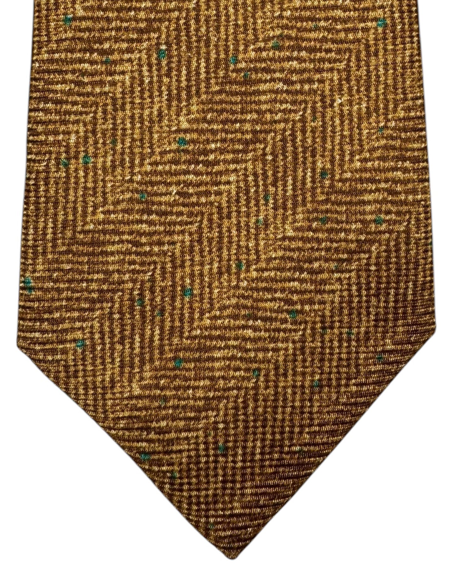 Kiton Sevenfold Tie Brown Design