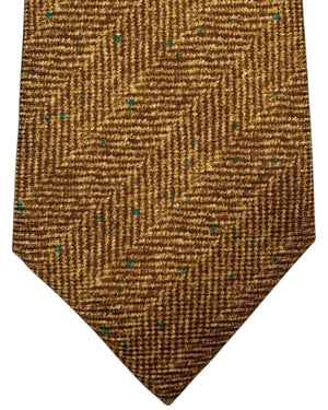 Kiton Sevenfold Tie Brown Design