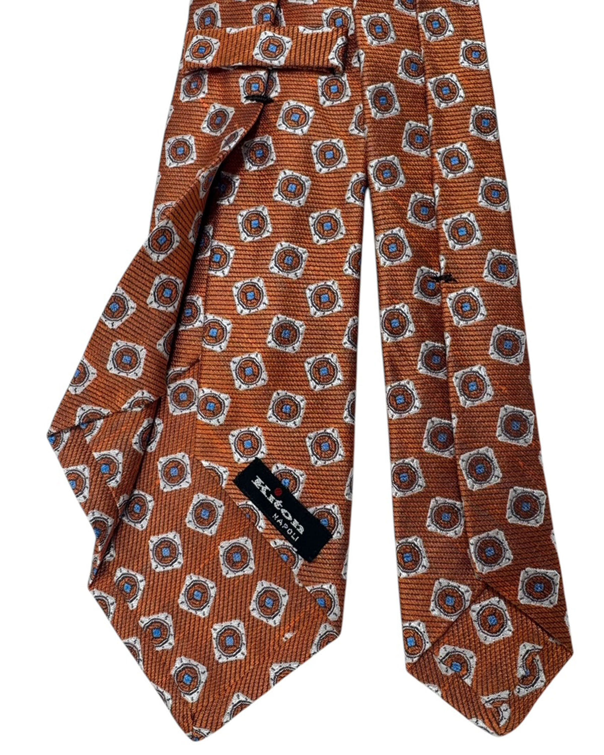 Kiton Tie Rust Brown Design - Sevenfold Necktie