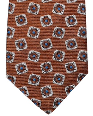 Kiton Tie Rust Brown Design - Sevenfold Necktie