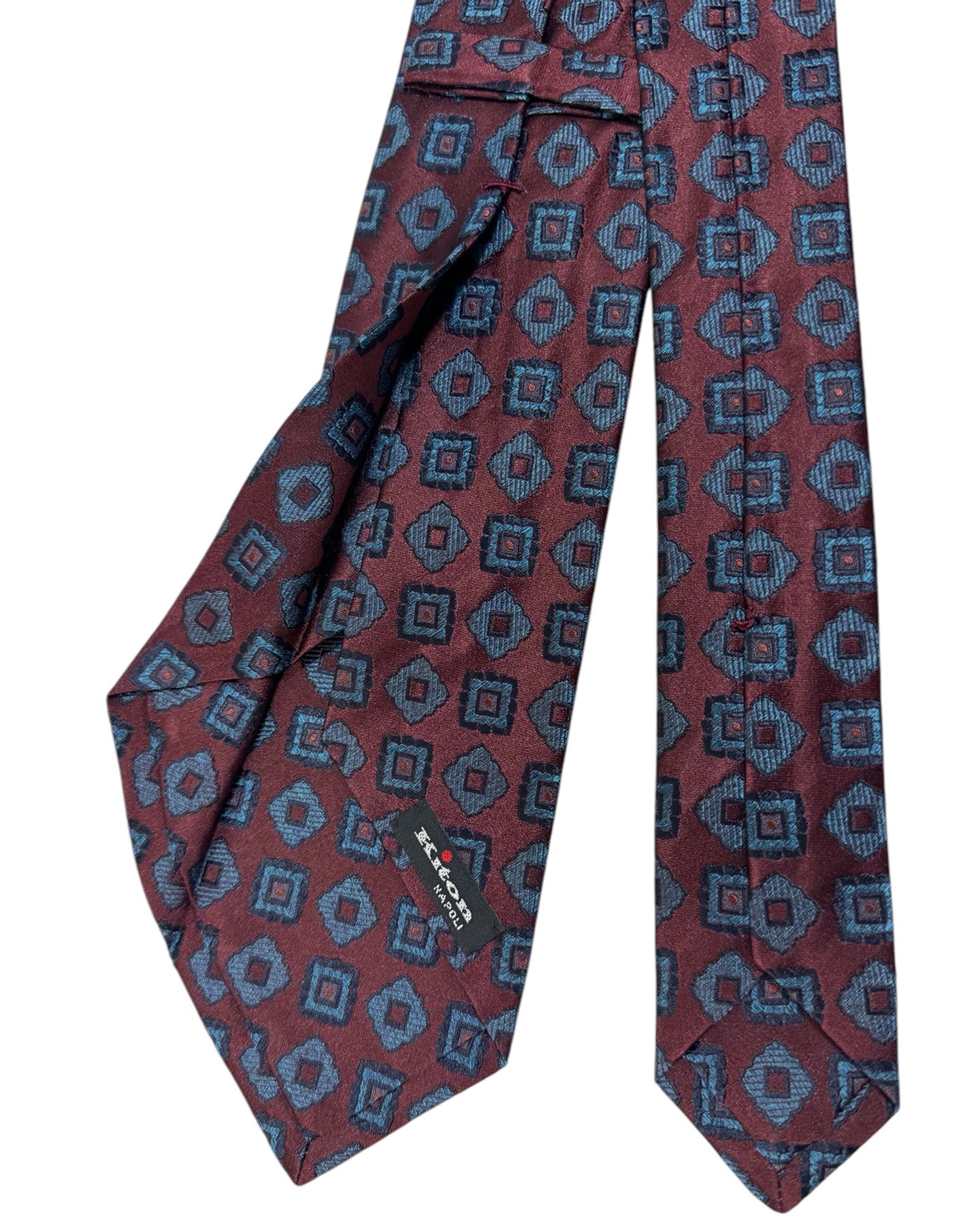 Kiton Tie Brown Teal - Sevenfold Necktie