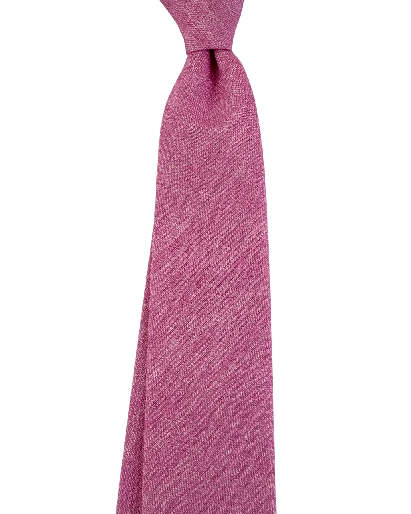 Kiton Tie Pink Design Cotton Linen - Sevenfold Necktie