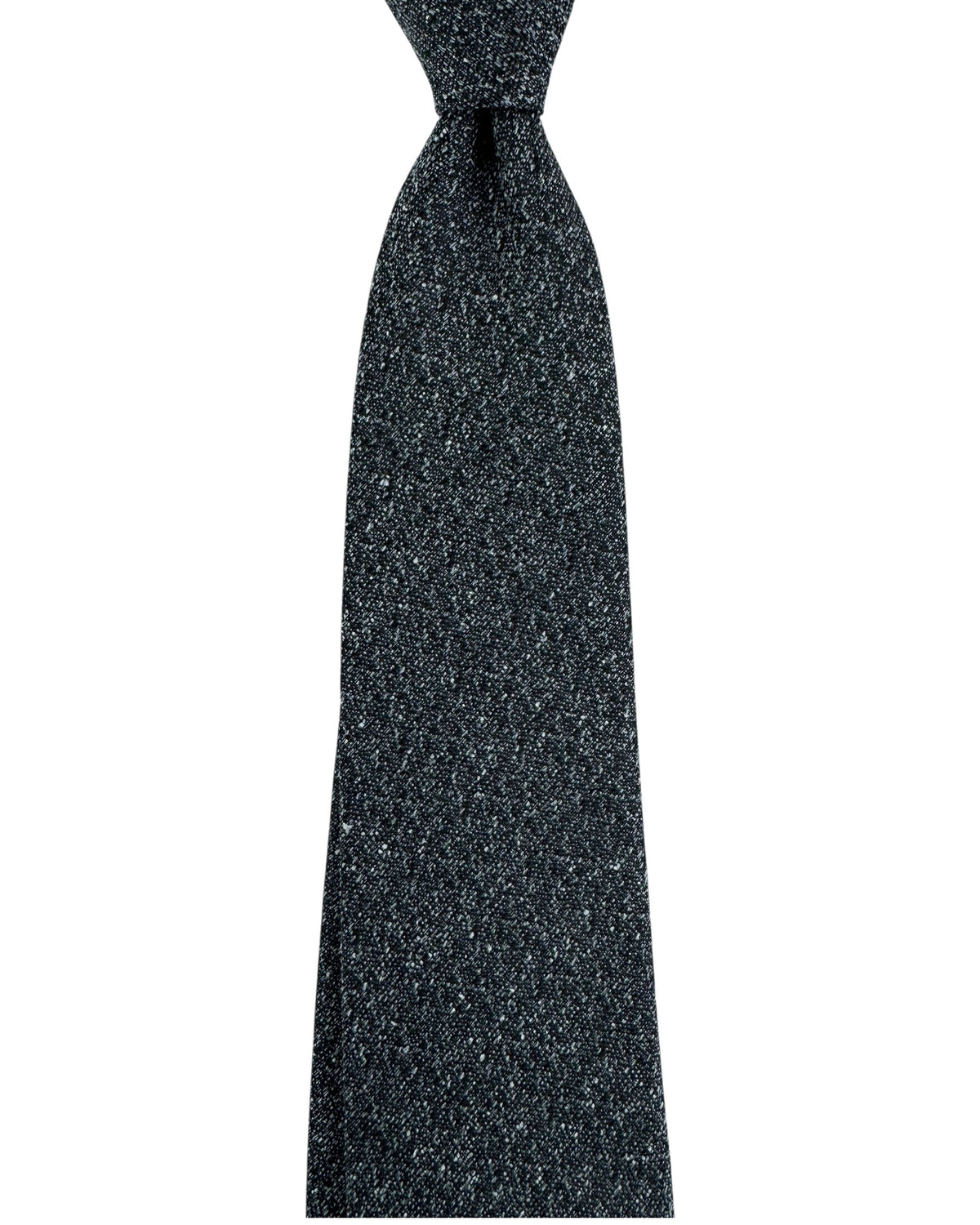 Kiton Sevenfold Tie Black Gray-Silver - Wool Silk