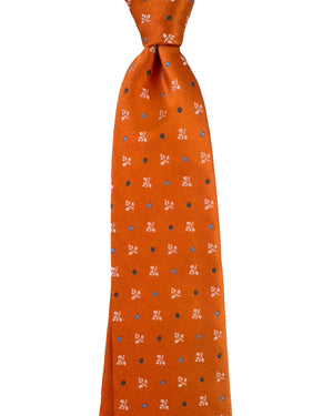 Kiton Tie Orange Design - Sevenfold