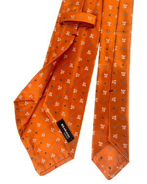 Kiton Tie Orange Design - Sevenfold
