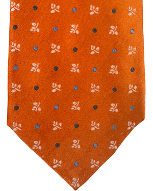 Kiton Tie Orange Design - Sevenfold