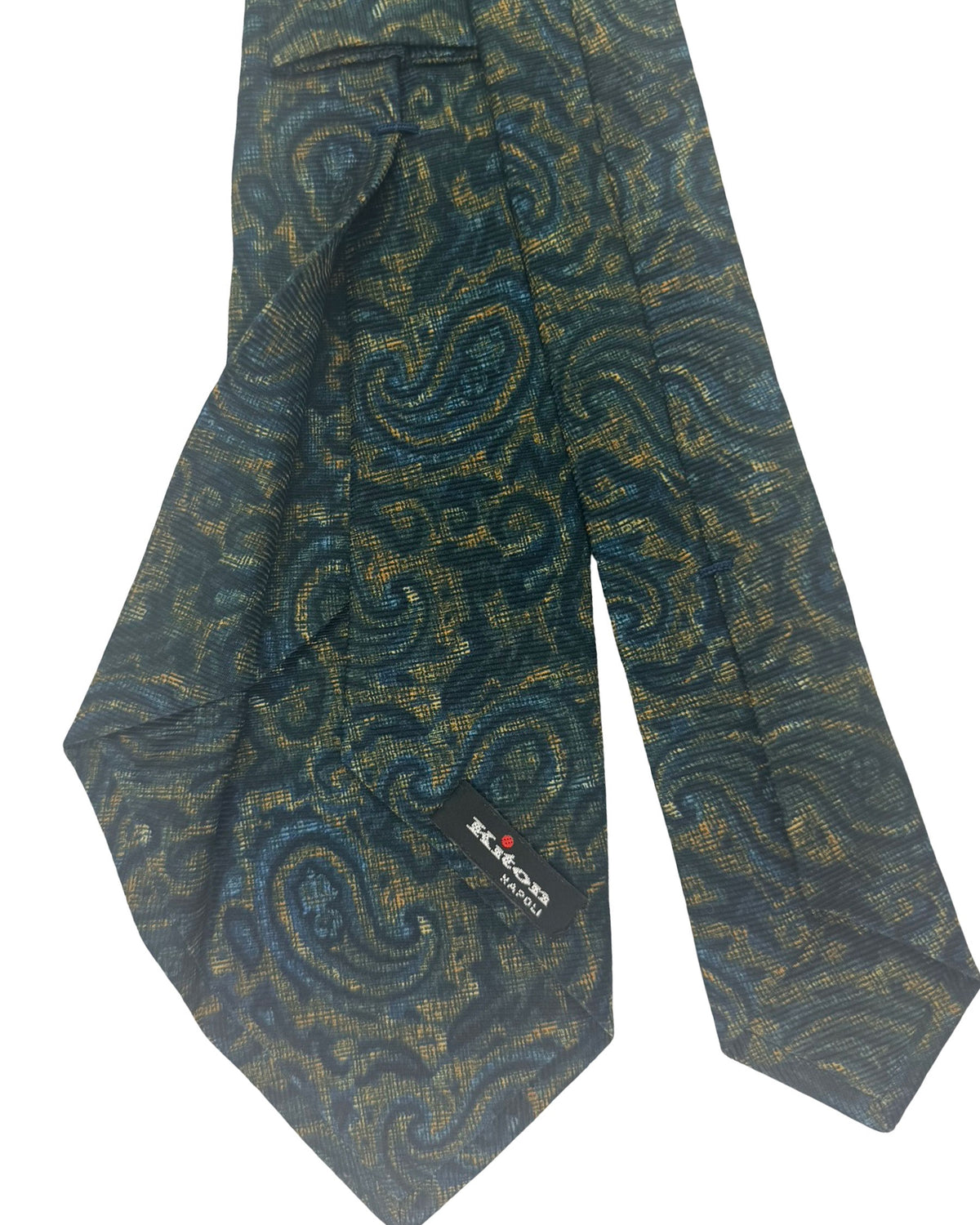 Kiton Tie Dark Paisley Design - Sevenfold