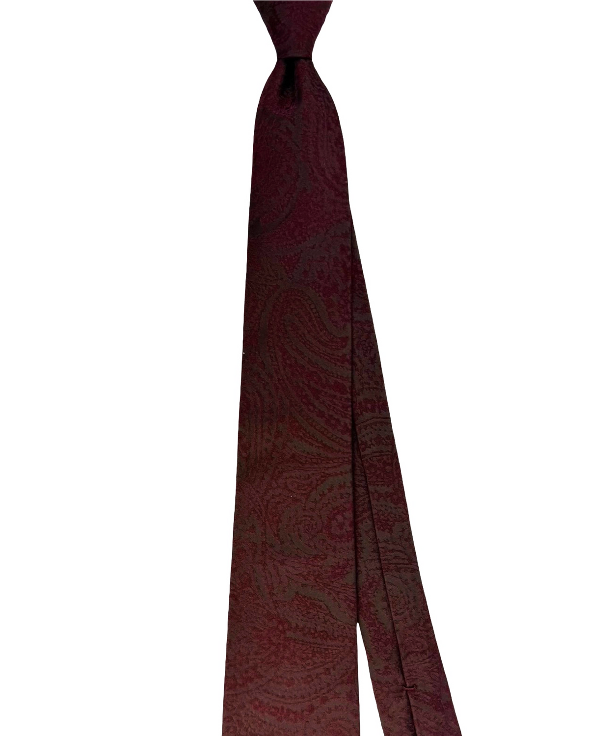 Kiton Sevenfold Texture Silk Tie Brown