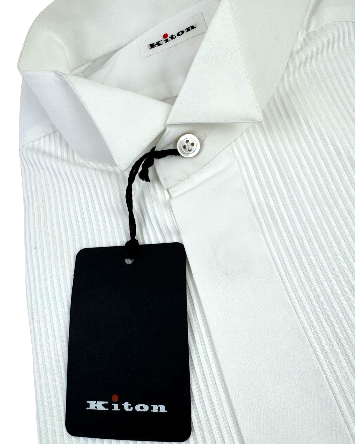 Kiton Tuxedo Shirt White