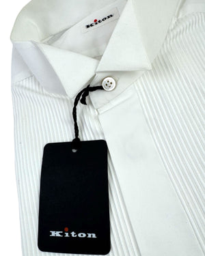 Kiton Tuxedo Shirt White