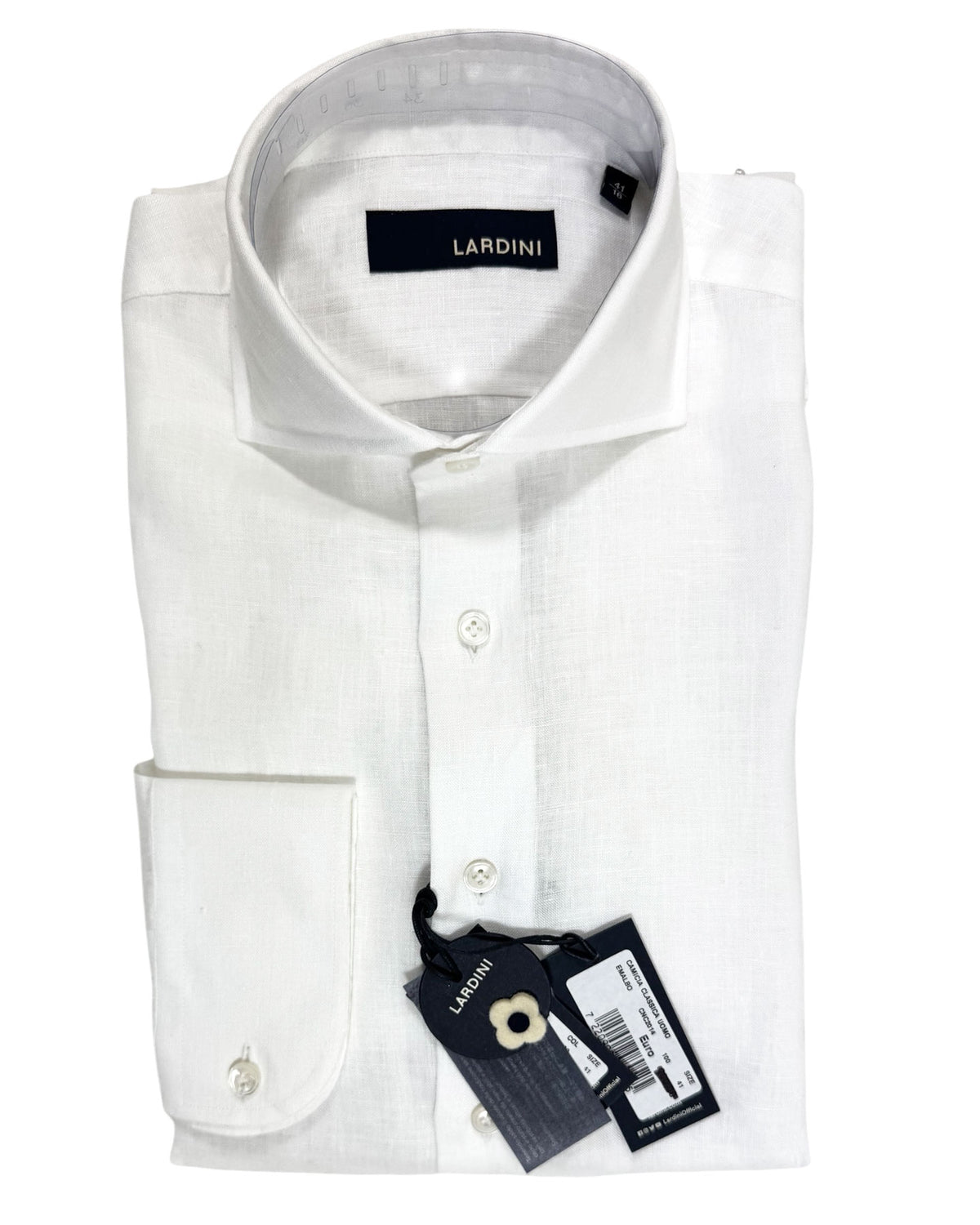Lardini Linen Shirt White New