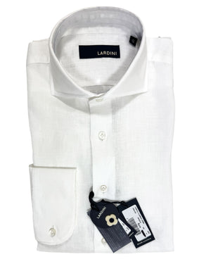 Lardini Linen Shirt White New