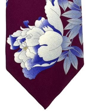 Leonard Paris Tie Purple Floral